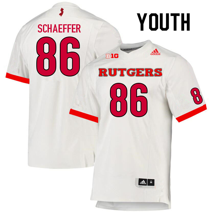 Youth #86 Kevin Schaeffer Rutgers Scarlet Knights College Football Jerseys Sale-White - Click Image to Close